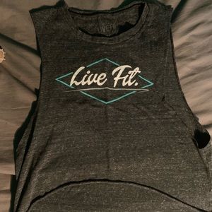 Live fit crop top. Grey size small